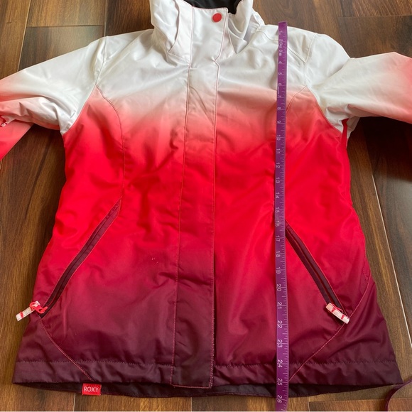 Roxy Dry Flight Gradient Ski Insulated Jacket Hot Pink Ombré No Hood M - Picture 13 of 16